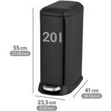 Wenko Mat crna željezna kanta za smeće s pedalom 20 l Design – | shoptok.hr
