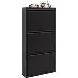 Mömax omara za čevlje max 3, z loputami, črna, kovina | Shoptok.si
