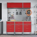  Set radnih ormarića s ladicama s pohranom 8 kom. Crvena | shoptok.hr