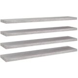Maison Chic 4 kosi Stenske Police - Viseče police betonsko sive 120x23,5x3,8 cm MDF, (21793883) | Shoptok.si
