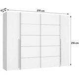 MID.YOU Omara Za Oblačila Narago, Bela | Shoptok.si