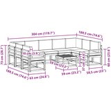  Set vanjskih sofa 10 kom. Bijela i bež Poliester | shoptok.hr