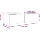  Zidni ormarić bijeli 68 x 30 x 20 cm od konstruiranog drva | shoptok.hr