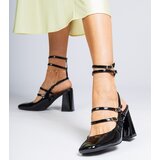 D/CEO marka niezdefiniowana Black patent pumps on a block heel Ferida | Shoptok.si