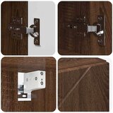 vidaXL Ogledalna omara Rjavi hrast 59 x 17 x 55 cm Konstruiran les | Shoptok.si