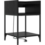 vidaXL Nočne omarice 2 pcs Črni hrast 40 x 40 x 61 cm Konstruiran les | Shoptok.si