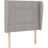  Uzglavlje s ušima svjetlosivo 103x23x118/128 cm od tkanine | shoptok.hr