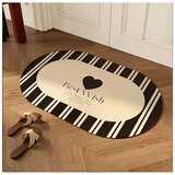 Lessentiel Maison Črna/kremno bela kopalniška preproga 60x100 cm Best Wish – Cene