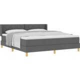 vidaXL Postelja z vzmetnico Temno siva 180x200 cm tkanina | Shoptok.si