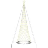 vidaXL LED božično drevesce Toplo bela 138.5 x 138.5 x 399 cm Kovina | Shoptok.si