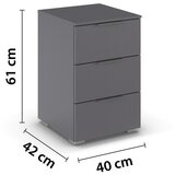 Rauch Möbel NOČNA OMARICA, siva | Shoptok.si
