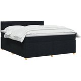  Boxspring krevet s madracem Crna 160 x 200 cm Tkanina | shoptok.hr
