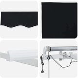  Skrovita tenda Crna 300 x 250 cm Poliester i metal | shoptok.hr