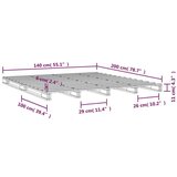  Postelja iz palet 140x200 cm trdna borovina, (20936913) | Shoptok.si