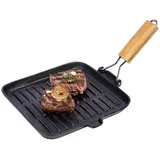 tiganj grill sa drvenom drškom 22x22 cm