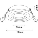 brosline 3024 - ugradna svetiljka tochi 1xGU10/10W/230V crna | Eponuda.com