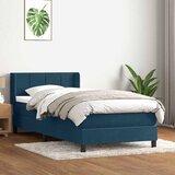  Box spring krevet s madracem tamnoplavi 80x220 cm baršunasti | shoptok.hr