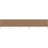  Vjetrobran s 5 panela od tkanine 600 x 160 cm smeđe-sivi | shoptok.hr