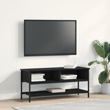 vidaXL TV omara Črna Oreh 100x35x45 cm Inženirski les in Jeklo, (22012301) | Shoptok.si