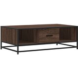  Stolić za kavu boja smeđeg hrasta 100x57x35 cm od drva i metala | shoptok.hr