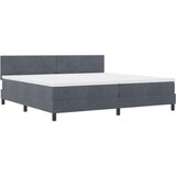 Box Spring Krevet s Madracem Tamno Siva 200x200 cm Baršun | shoptok.hr