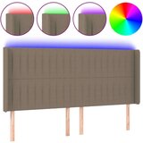  Uzglavlje smeđesivo 203 x 16 x 118/128 cm od tkanine | shoptok.hr