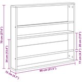  Polica za časopise s policom 2 pcs Siva Sonoma 80 x 12 x 70 cm | shoptok.hr