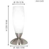 Eglo slim stona lampa lampa/1 h220 nikl-mat/bela M539ZQD | Eponuda.com