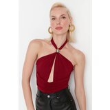Trendyol Claret Red Accessory Detailed Knitted Body Cene'.'