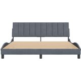  Okvir za krevet s uzglavljem tamnosivi 180x200 cm baršunasti | shoptok.hr