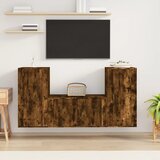 vidaXL 3-dijelni set TV ormarića boja dimljenog hrasta drveni | shoptok.hr