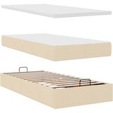  Otomanski krevet s madracem krem 90x200 cm tkanine | shoptok.hr