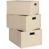 Bigso Box of Sweden Kartonaste škatle za shranjevanje s pokrovom v kompletu 3 ks Ture –