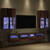  Komplet stenske TV omarice z LED lučmi 7 pcs Star les, (5000112884) | Shoptok.si