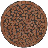 Bistro stolić s mozaikom terakota Ø 50 x 70 cm keramički | shoptok.hr