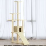  Penjalica za mačke sa stupovima za grebanje krem 155 cm | shoptok.hr