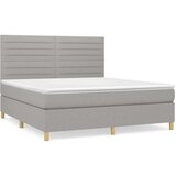  Krevet box spring s madracem svjetlosiva 160x200 cm tkanina | shoptok.hr