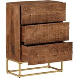 vidaXL Predalnik 55x30x76 cm trden mangov les in železo | Shoptok.si