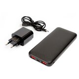 Power Bank 10000 mAh + adapter 20 W sa podrškom za Power Delivery + USB-C/USB-C kabl 1 m, crne boje | Eponuda.com