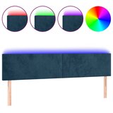  LED uzglavlje tamnoplavo 200x5x78/88 cm baršunasto | shoptok.hr