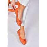 Fox Shoes P250005209 Women's Orange Quilted Buckle Daily Womens Flats | shoptok.hr
