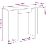  Konzolni stol Staro drvo 100 x 30 x 75 cm Konstruirano drvo | Shoptok.si