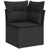 vidaXL 9-dijelni set sofe za vrt s jastučićima Crni poli ratan akacija, 2-sjedalna vrtna sofa s pohranom i jastučićima Crni poli ratan, 3-dijelni vrtni blagovaonski set s jastučićima Crni poli ratan akacija Cijene
