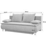Mömax zofa Boxspring Mona, Siva, Ležišče, Predal | Shoptok.si