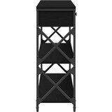  Konfesijski stol Crna Bukva 100x28x75 cm Konstruirano drvo i Čelik | shoptok.hr
