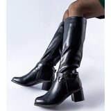 Gemre Black boots with decorative buckle Ernest | Shoptok.si