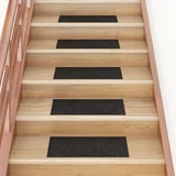  Samoljepljivi otirači za stepenice 15 kom 60 x 25 cm smeđi