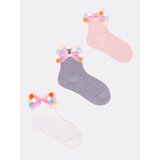 Yoclub Kids's Girls' Cotton Socks With A Bow 3-Pack SKA-0092G-000B Cene