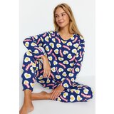 Trendyol Pajama Set - Dark blue - Graphic Cijene