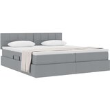  Postelja s shranjevanjem Svetlo siva 180 x 200 cm Umjetno usnje, (5000101098) | Shoptok.si
